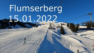 Flumserberg 15012022 Leist 2222m  Tannenboden 1400m [upl. by Ahar]