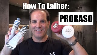 How to Lather Proraso Shaving Cream and Shave Soapgeofatboy [upl. by Ahilam]