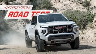 The 2023 GMC Canyon Goes Bigger  MotorWeek Road Test [upl. by Neelrad622]