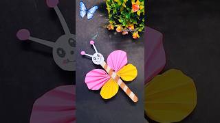 Easy kids butterfly craft🦋🧡😨shorts viralvideo trending funny story diy reels craft kidsfun [upl. by Dugald285]