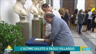 Funerali di Paolo Villaggio laddio di figli e colleghi  Unomattina Estate 06072017 [upl. by Tnahsin]