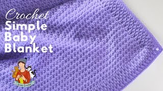 Crochet Simple And Fast Beginner Baby Blanket [upl. by Mellman]