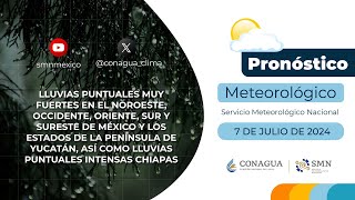 7 de julio de 2024 Pronóstico del Tiempo 8h [upl. by Rotceh]