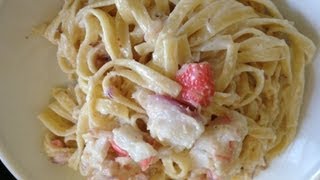 How to Cook Fettuccine Alfredo with Crab  Simple and Easy [upl. by Hodgson]