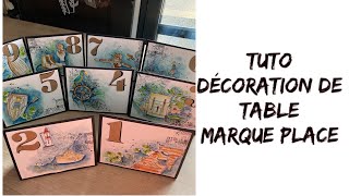 Tuto déco table mariage  anniversaire facile marque placechevalet en papier diy scrapbooking [upl. by Orit]