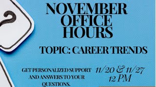 OFFICE HOURS  Workforce Wednesday LIVE  Career Trends [upl. by Fionnula]