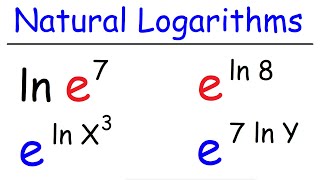 Natural Logarithms [upl. by Eudocia]