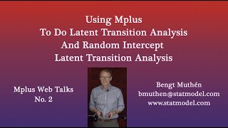 Using Mplus to do LTA and RILTA Segment 16 [upl. by Sheffie]