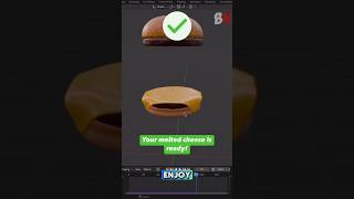 How to make melted cheese in Blender 3d shorts blender [upl. by Atiran]