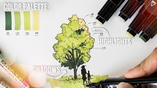 Architecture Trees Sketching Tips [upl. by Kaasi483]