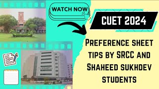 SRCC and SSCBS students preference sheet tips and strategies [upl. by Eetak]