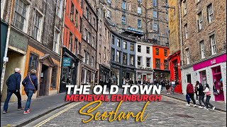 Scotland Walk Medieval Edinburgh Old Town Royal Mile Castlehill Victoria Street High St🏴󠁧󠁢󠁳󠁣󠁴󠁿 [upl. by Esilana]