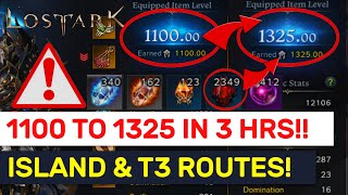 T3 ISLANDS amp MATS Guide FASTEST Route For 1100 to 1325  Lost Ark [upl. by Hugo]