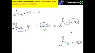 196  Mecanismo de hidrólise de éster em meio básico [upl. by Yliah]
