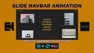 Slide navbar animation with framer motion  React js  Fr motion  Tailwind css [upl. by Levitus600]