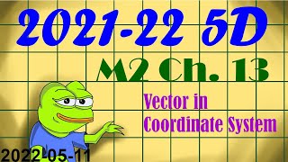 【20220511】SPYC 5D M2 Ch 13 Vector in Coordinate System [upl. by Pascha]