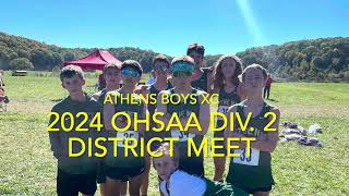 Athens Bulldogs XC Boys 2024 OHSAA Div 2 District Meet [upl. by Alakcim477]