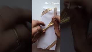 Easy Way to Wrap a Ribbon on a Christmas Gift Box  How to Wrap a Gift with Ribbon Easy christmas [upl. by Aramot]