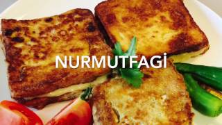 Yumurtalı peynirli Tost Ekmek kızartma tarifi  Nurmutfagi [upl. by Adali]