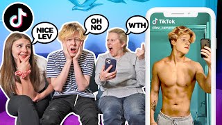 MOM REACTS TO MY TIK TOKS CHALLENGE She Caught Us Kissing📱💏 Lev Cameron [upl. by Kloman]