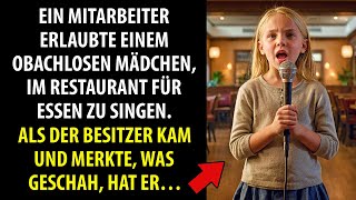 Mitarbeiter lässt obdachloses Mädchen für Essen singen doch der Besitzer kommt und… [upl. by Breban602]