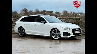 2019  Audi S4 Avant Black Edition Quattro 30 TDI  Ibis White with 19” Alloys  Walkround Video [upl. by Chelsy993]