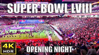 Super Bowl LVIII Opening Night Walk  Feb 2024  Las Vegas Nevada [upl. by Olpe67]