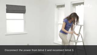 6 Tilt and Lift 25 RTS  Somfy electric blinds  Multichannel Handset Programming [upl. by Terrag]