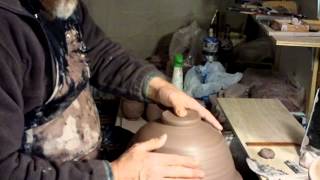 SIMON LEACH POTTERY  Trimming the 4 lb bowl [upl. by Yerfej]