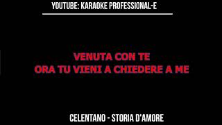 ADRIANO CELENTANO STORIA DAMORE CON CORI KARAOKE BELLISSIMA [upl. by Ahsilla]