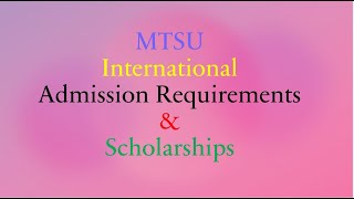 Ebenezer Otoge Admission requirements and Scholarships for International at MTSU [upl. by Zamir]