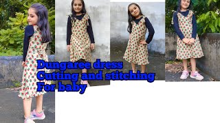 Dungaree dress Cutting and stitching for baby [upl. by Reniti]