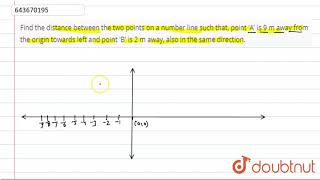 Find the distance between the two points on a number line such that point A is 9 m away fromthe [upl. by Oecile611]