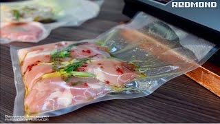 Обзор вакуумных упаковщиков REDMOND RVSM021 и RVSM020 вакуумная упаковочная машина Sousvide [upl. by Yves380]