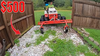 Landscape Rock Removal How To With Tractor amp Landscape Rake [upl. by Carlson]