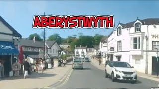 Driving into Aberystwyth centre  Welsh town [upl. by Hoehne]