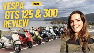 New Vespa GTS 300 amp 125 – Test Ride Review of the New 2023 Models [upl. by Niawtna230]