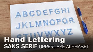 Hand Lettering for Beginners How To Draw Sans Serif Uppercase Alphabet [upl. by Sinai]