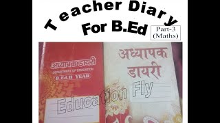 Teacher Diary For Maths [upl. by Valentino]