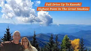 Fall Drive Up To Kuwohi  Highest Point In The Great Smoky Mountains [upl. by Ynaffat]