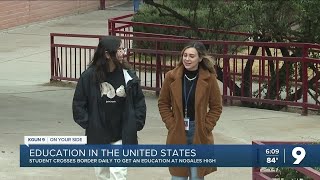 Student crosses border everyday to get an education in the US [upl. by Animlehliw]