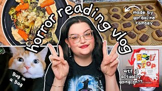 i read rest stop so YOU HAVE TO AS WELL 🚽🕷 reading vlog [upl. by Rancell705]