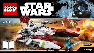 LEGO instructions  Star Wars  75182  Republic Fighter Tank Book 1 [upl. by Lotte]