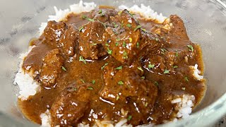 Beef Tips and Rice  Delicious Beef Tips amp Gravy [upl. by Assyle964]