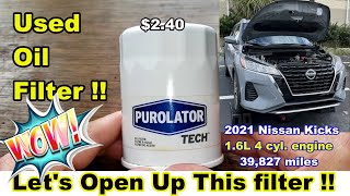 Purolator Tech TL14610 Oil Filter Cut Open Used Purolator Oil Filter Cut Open [upl. by Zobias960]