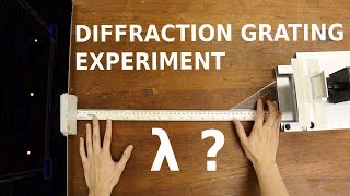 Diffraction Grating Experiment  LASER Grating Experiment by HeNe LASER [upl. by Adok172]