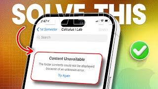 How to Fix Content Not Available Problem on Files App  Cant open File on file app [upl. by Aipmylo]