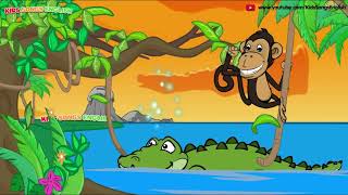 Five Little Monkeys Swinging In The Tree 🐒🐊  Five Little Monkeys Song  Nursery Rhyme With Lyrics [upl. by Nicoli518]