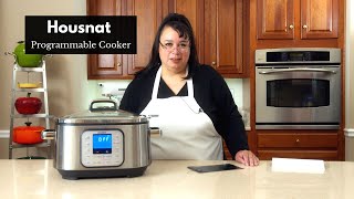 Housnat 10in1 Programmable Cooker  Slow Cooker Rice Cooker Steamer Saute Roast and Bake [upl. by Charlene]