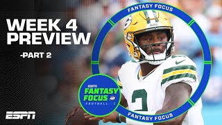 Week 4 Preview Part 2 QB Conundrums  Ballers or Busts  Fantasy Focus 🏈 [upl. by Alejoa]